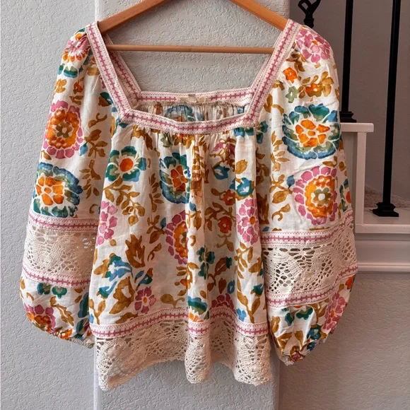 Christian Siriano Multicolor Floral Blouse - Picture 2 of 6